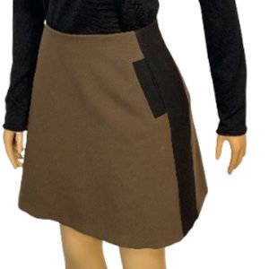 Vintage Brown and Black Mini Skirt